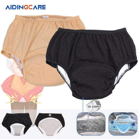 Washable Women incontinence underwear reusable protective panties adult diapers anti-side leakage incontinence pants