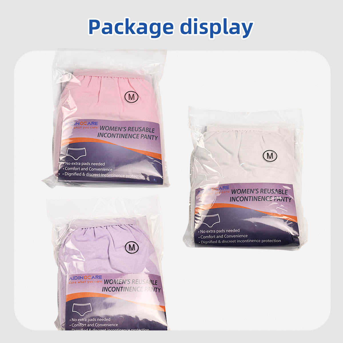 Washable Women incontinence underwear reusable protective panties adult diapers anti-side leakage incontinence pants